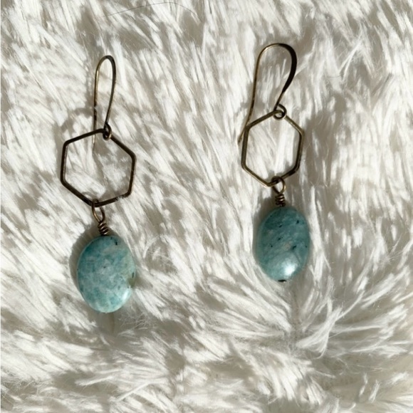 Oval Amazonite dangle earrings
Handmade
New - Picture 2 of 2